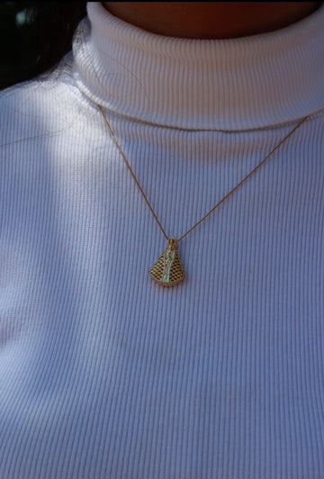 Colar Nossa Senhora Aparecida - Dourado Delicado