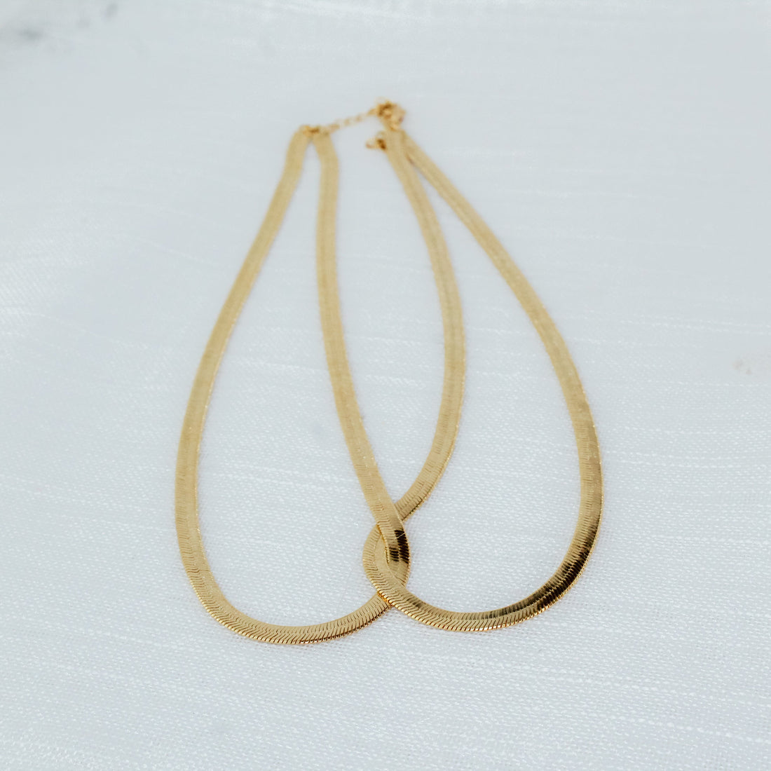 Colar Duplo Snake Dourado