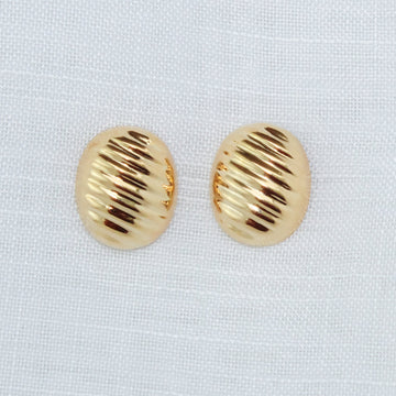 Brinco Abaloado Com Frisos Dourado