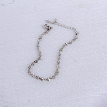 Pulseira Ondas Prateado