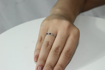 Anel Coração e Zircônia Prateado