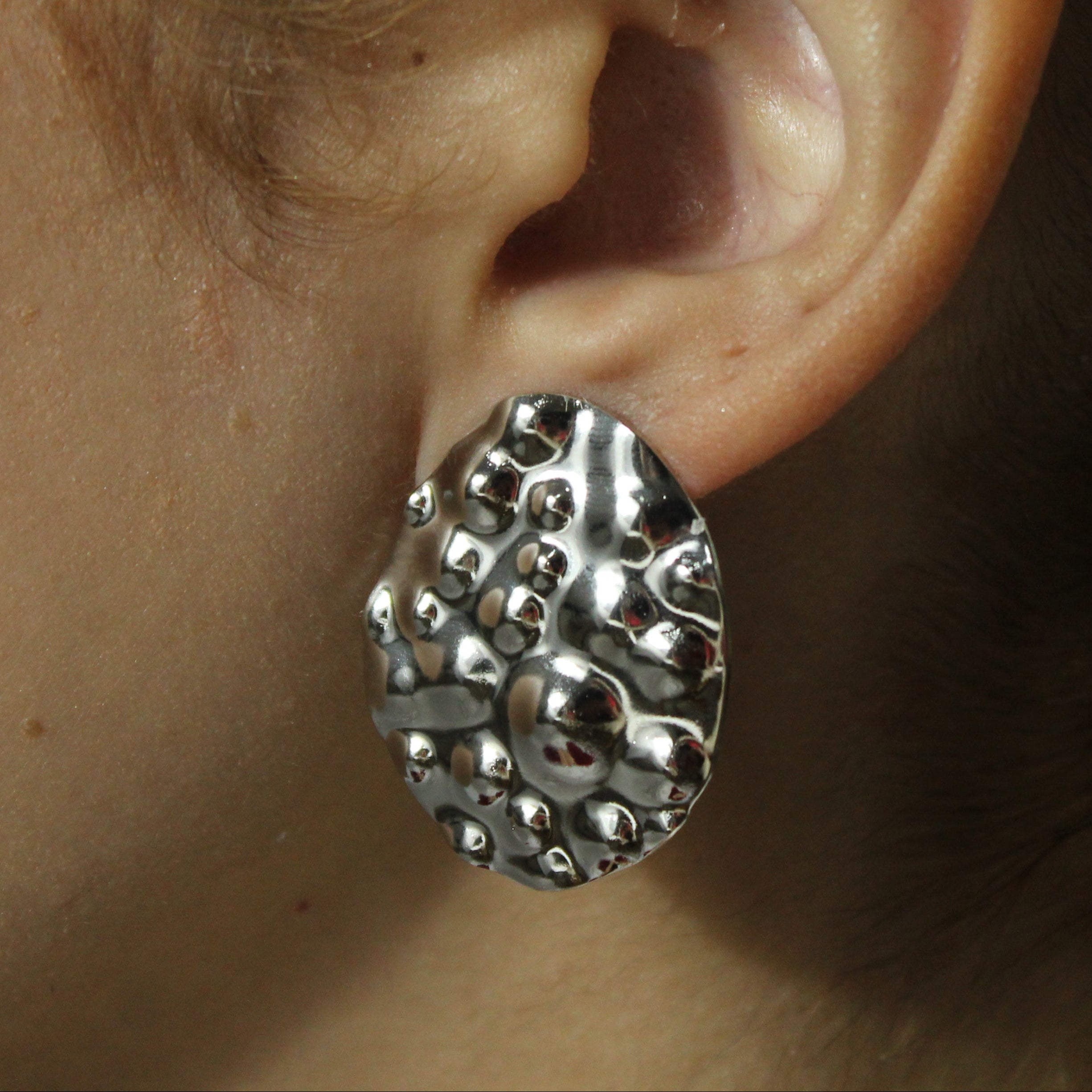 Brinco Bolhas Prateado