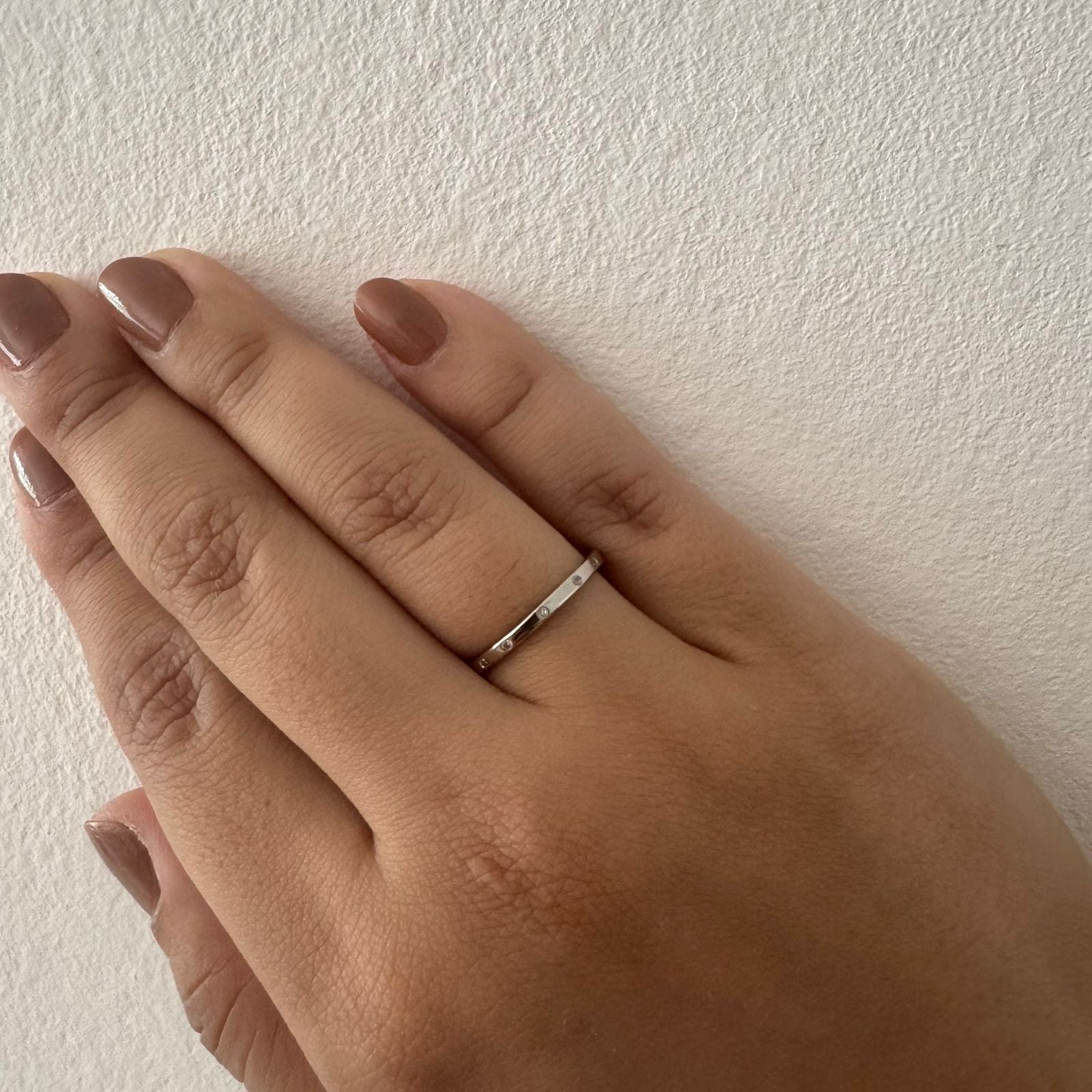 Anel Coroa de Mini Zircônias Prateado