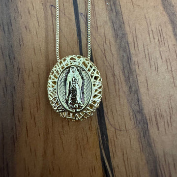 Colar Nossa Senhora de Guadalupe Dourado