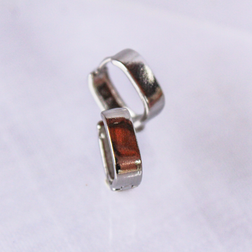 Brinco Quadrado Argola Prateado - M